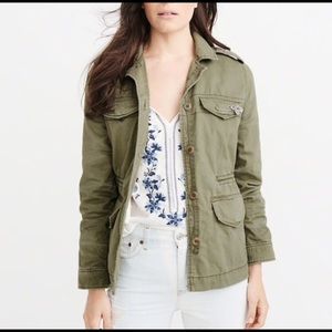 A&F Utility Jacket in Olive Green, NEW, Small